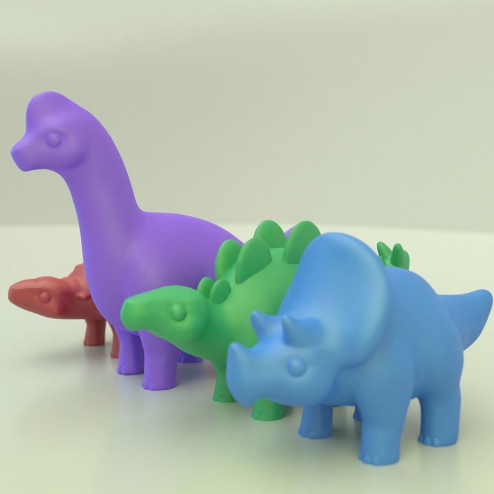 Cute dinosaurs  3D print model_2