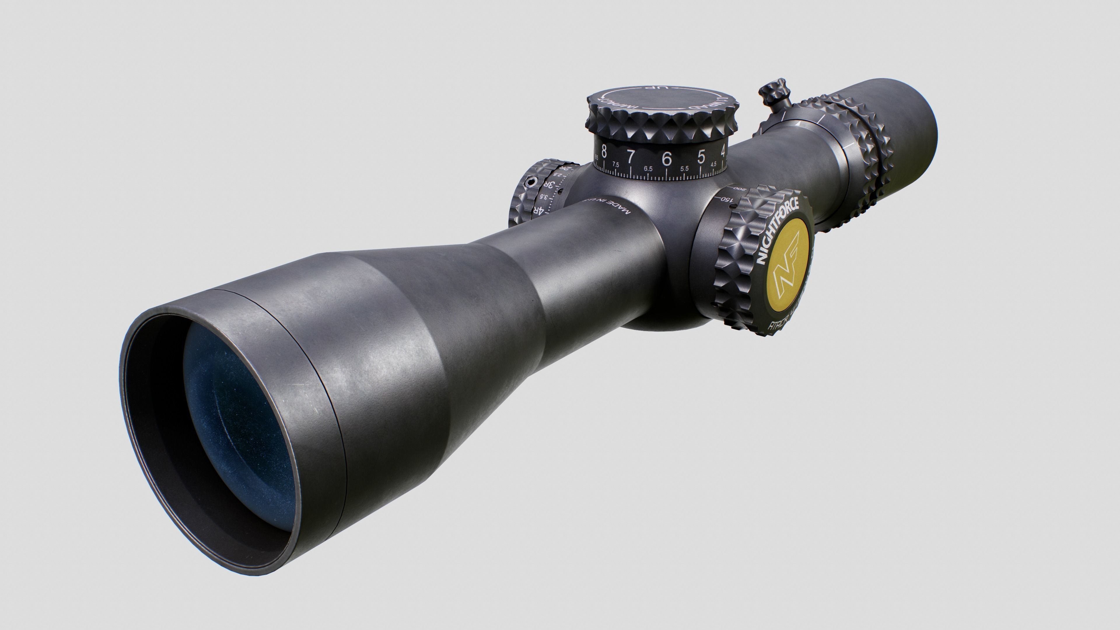 Complete rifle scope and red dot optic bundle 3D Model Collection_19