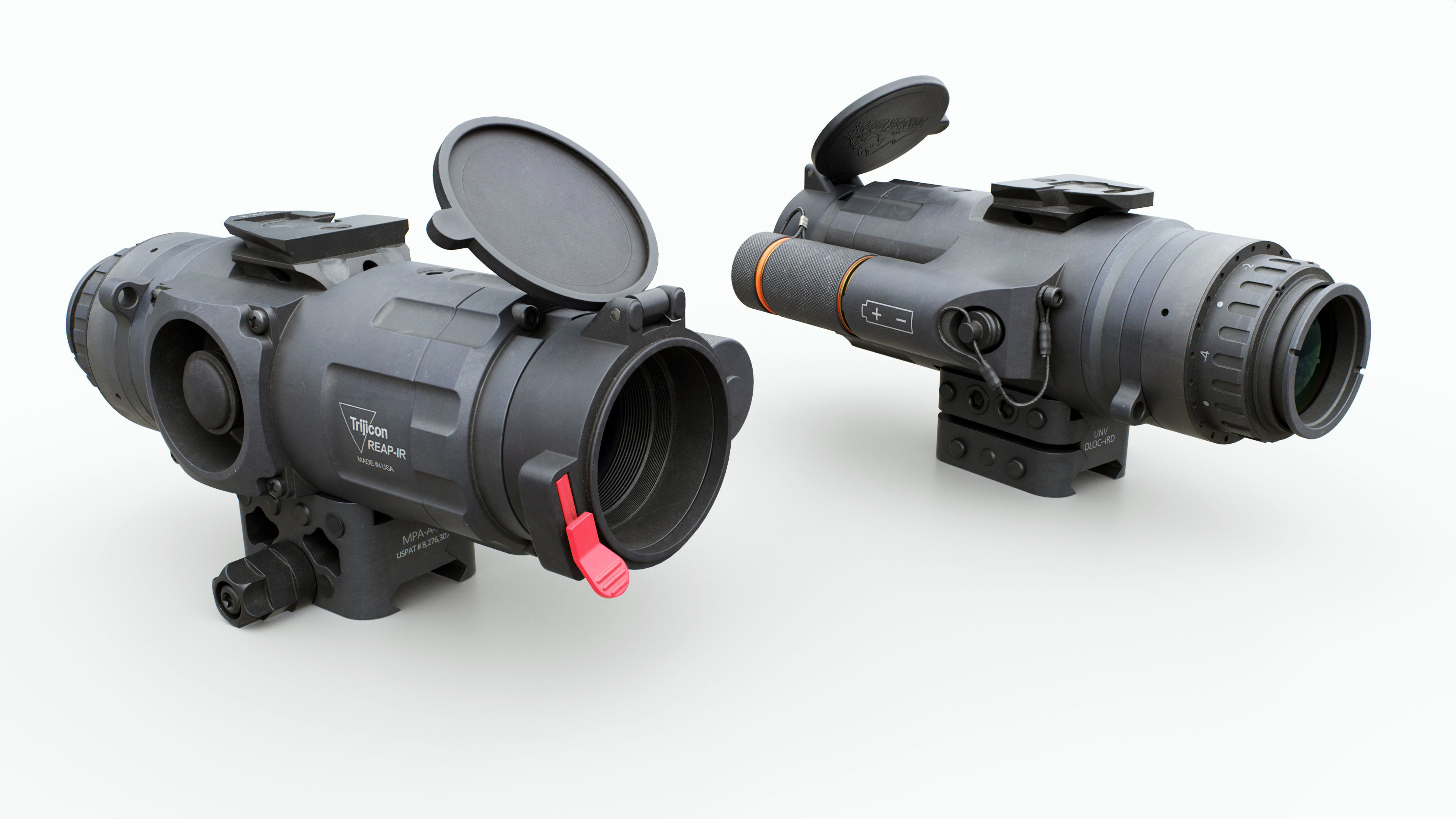 3D Model Collection Complete rifle scope and red dot optic bundle VR