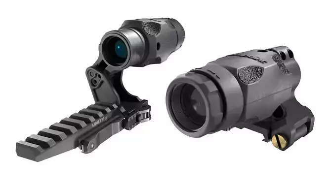Complete rifle scope and red dot optic bundle 3D Model Collection