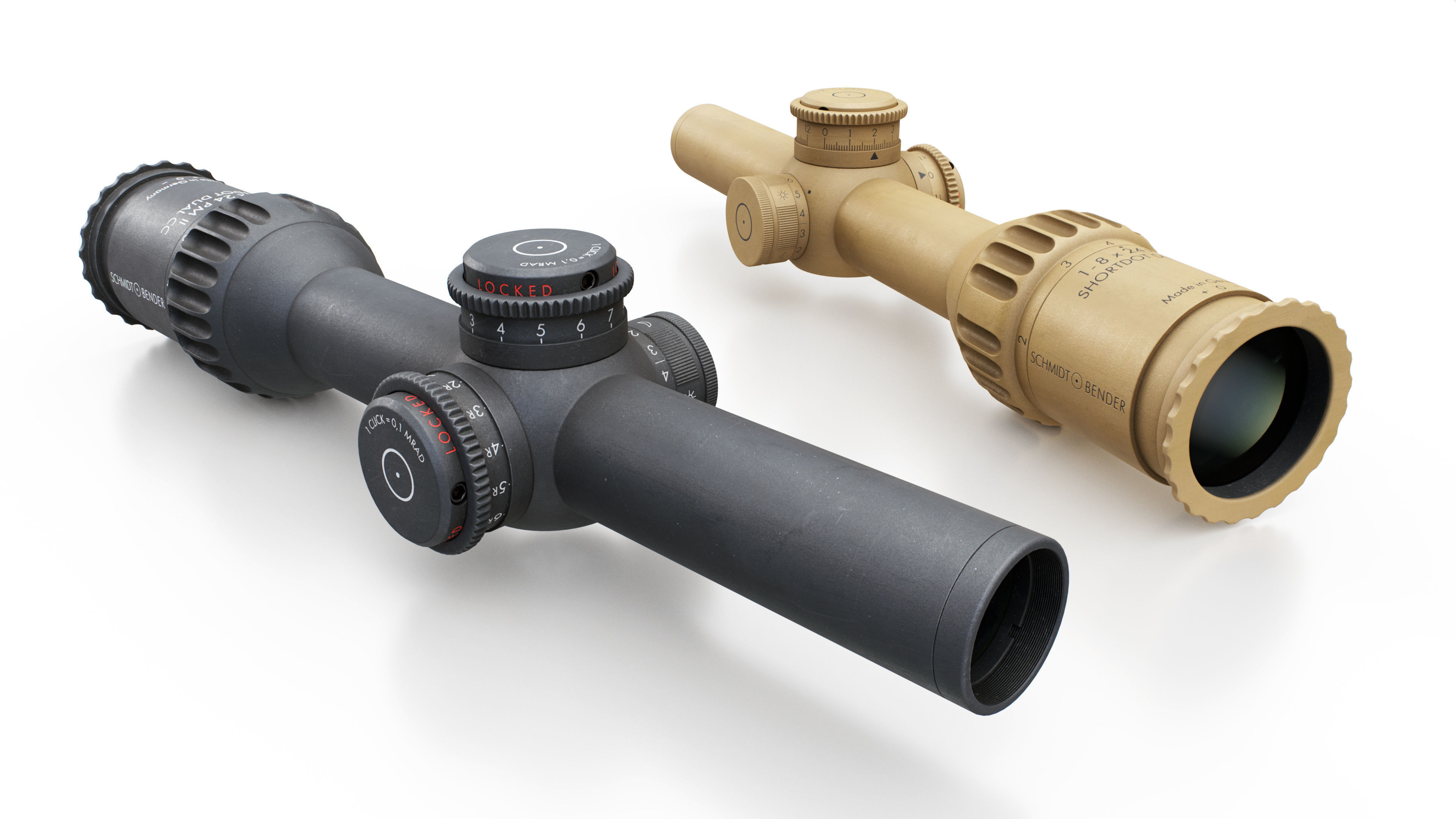 Complete rifle scope and red dot optic bundle 3D Model Collection_21