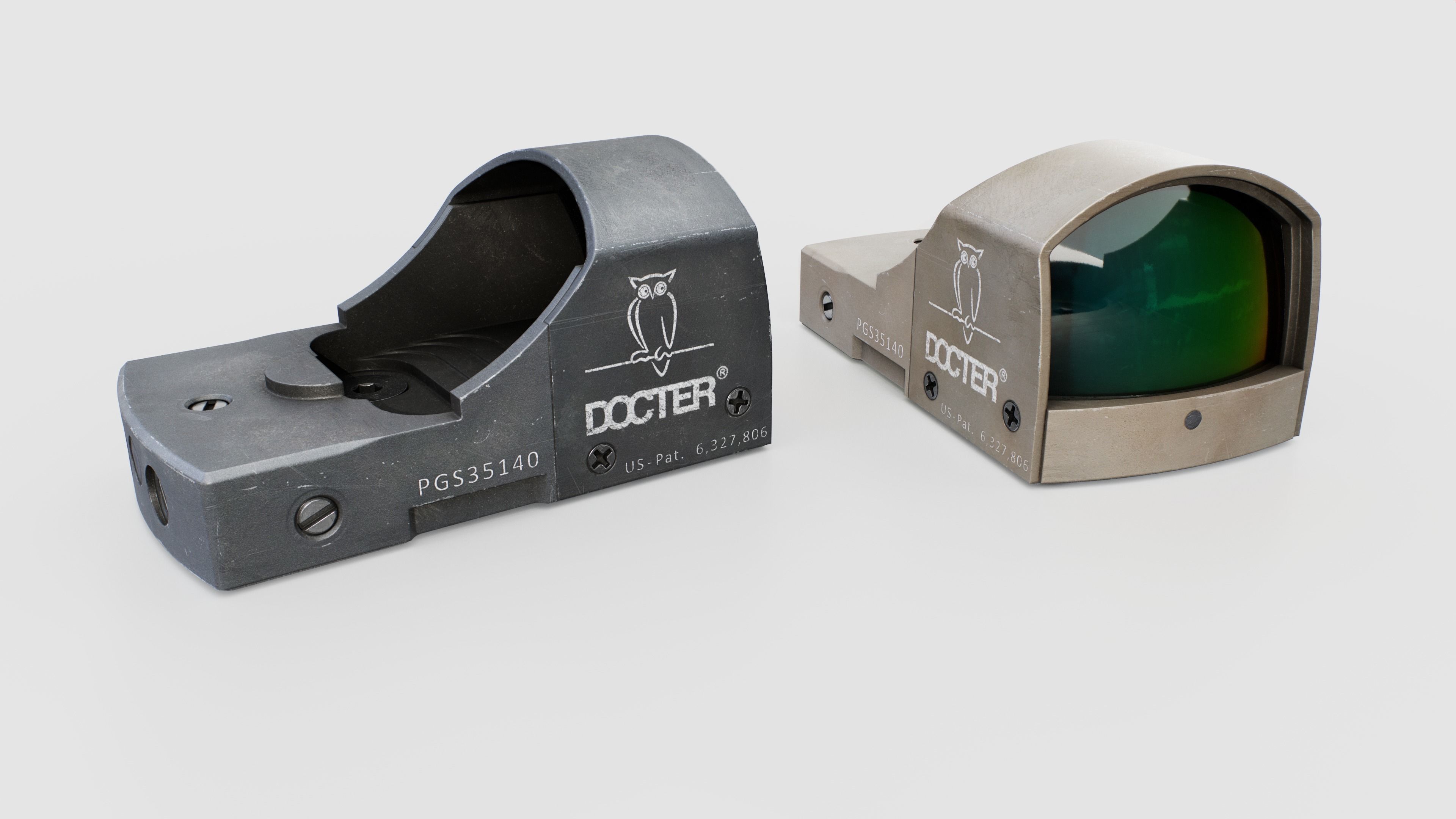 Complete rifle scope and red dot optic bundle 3D Model Collection_6