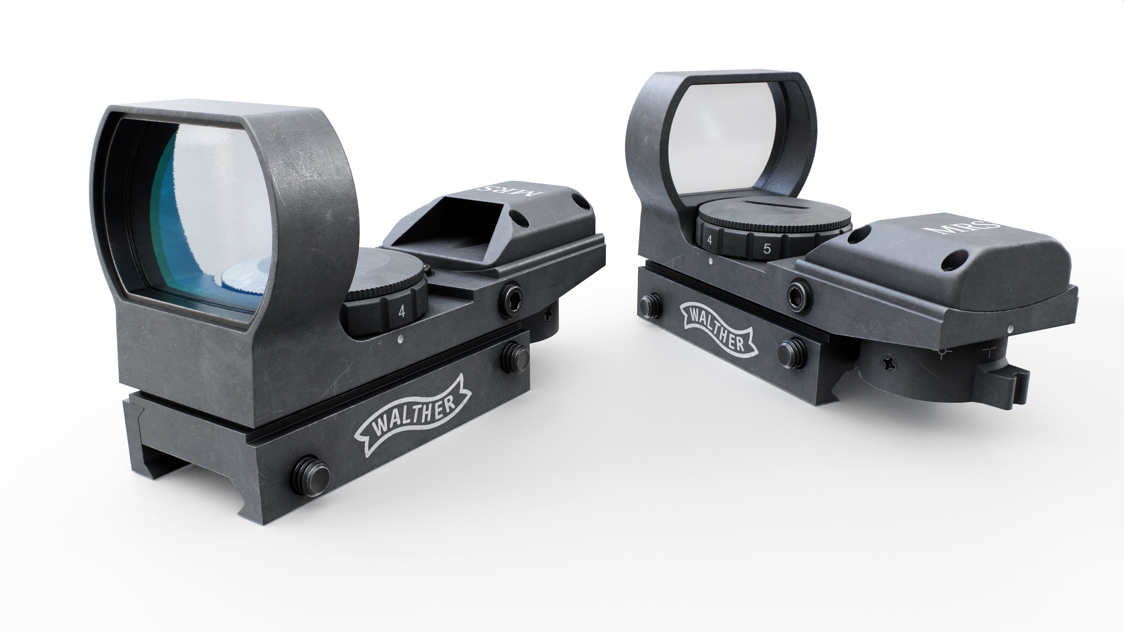 Complete rifle scope and red dot optic bundle 3D Model Collection_36