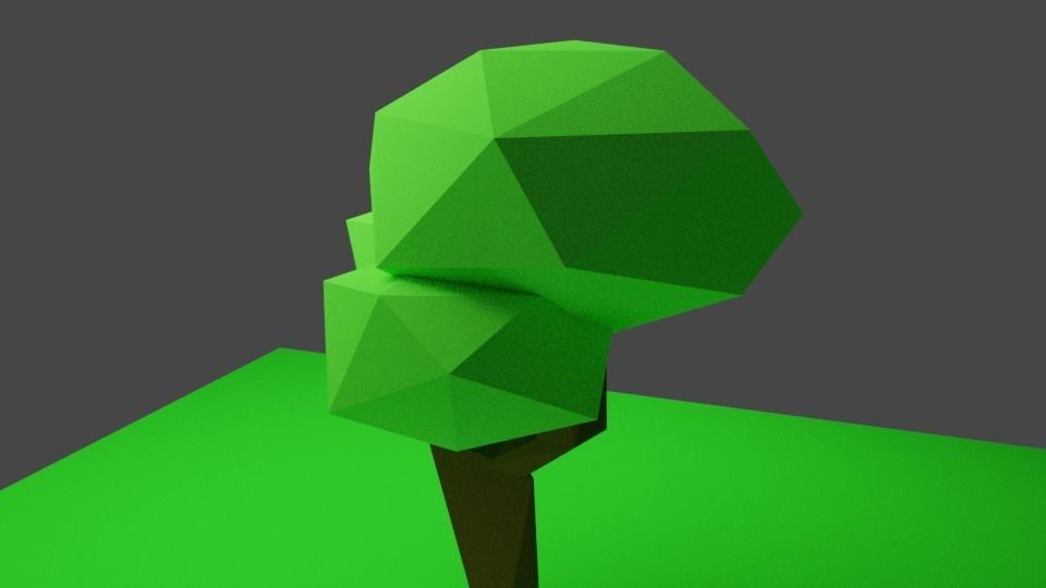 Low Poly Tree polygonal Free low-poly 3D model_1
