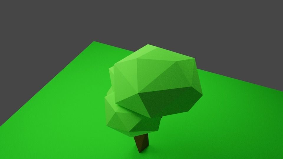 Low Poly Tree polygonal Free low-poly 3D model_2