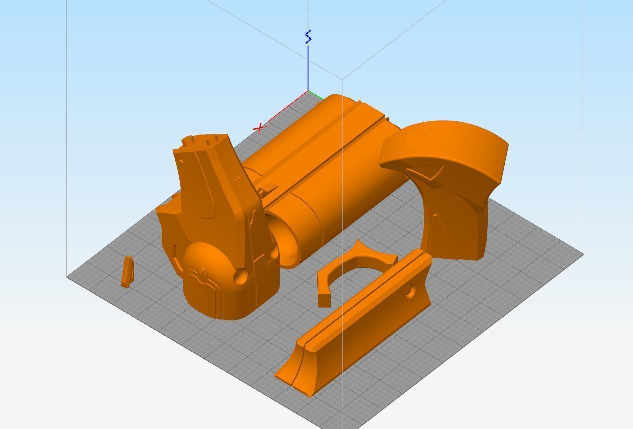 Ashe Cosplay Weapon Set 3D Printing 3D print model_6