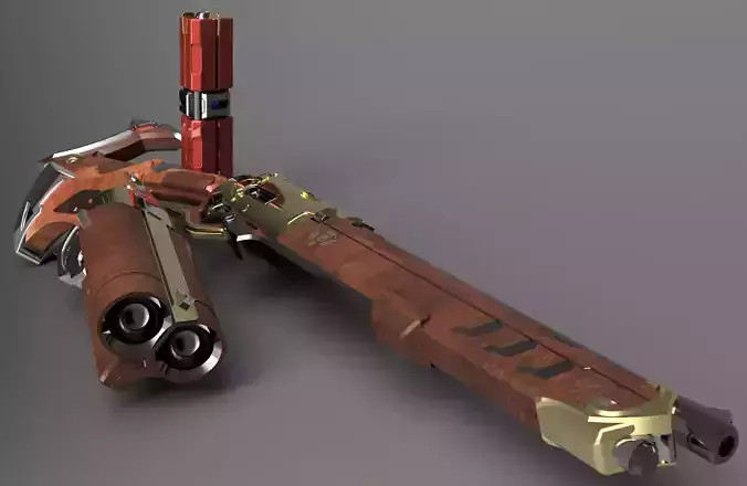 Ashe Cosplay Weapon Set 3D Printing 3D print model