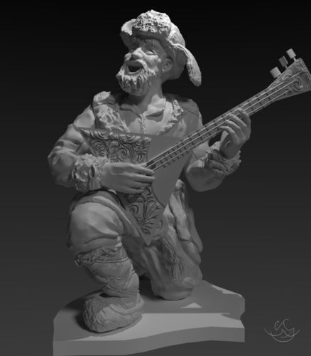 Old musician  for 3d printing Free 3D print model