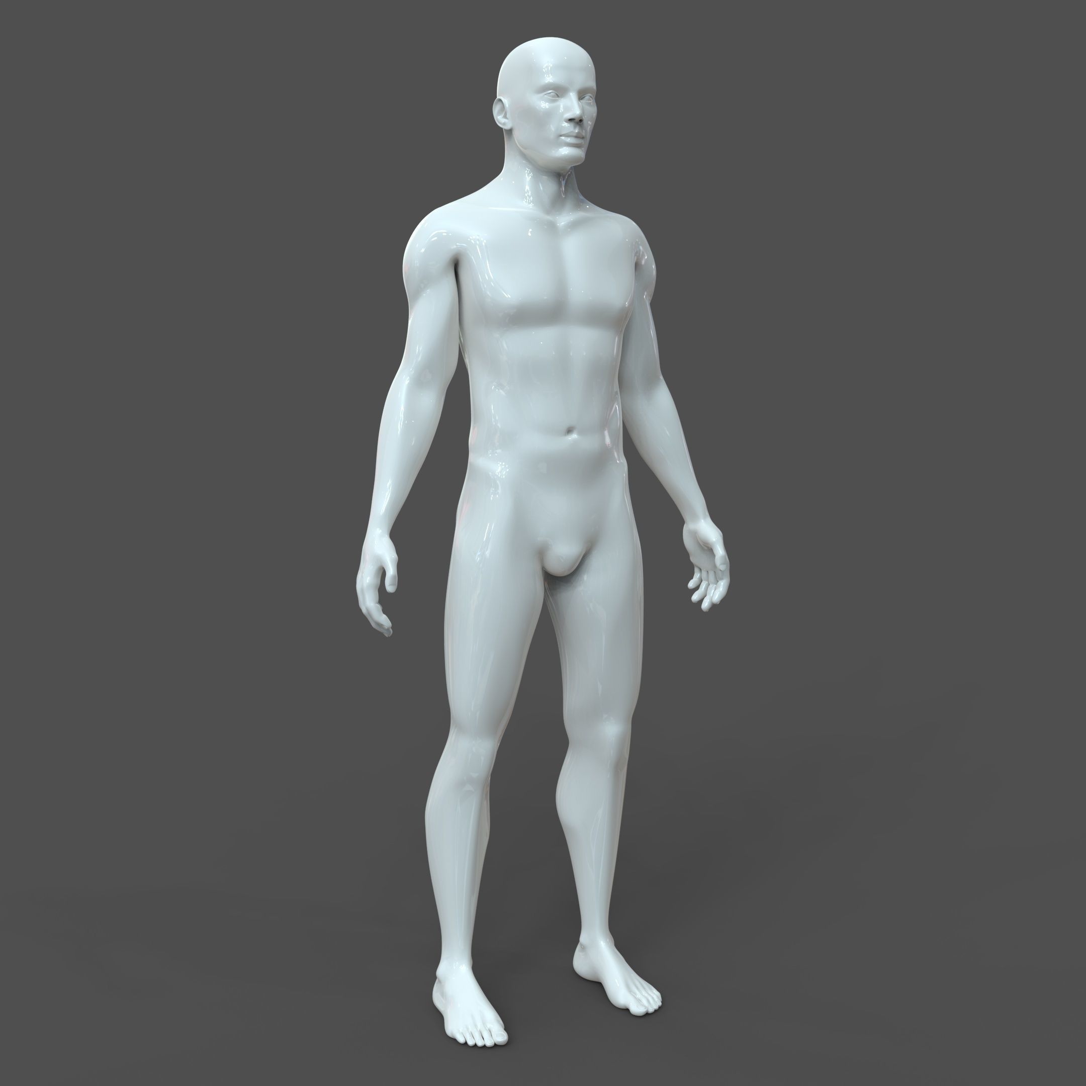 CAD-friendly Male Model M2P1D0V1 3D model_2