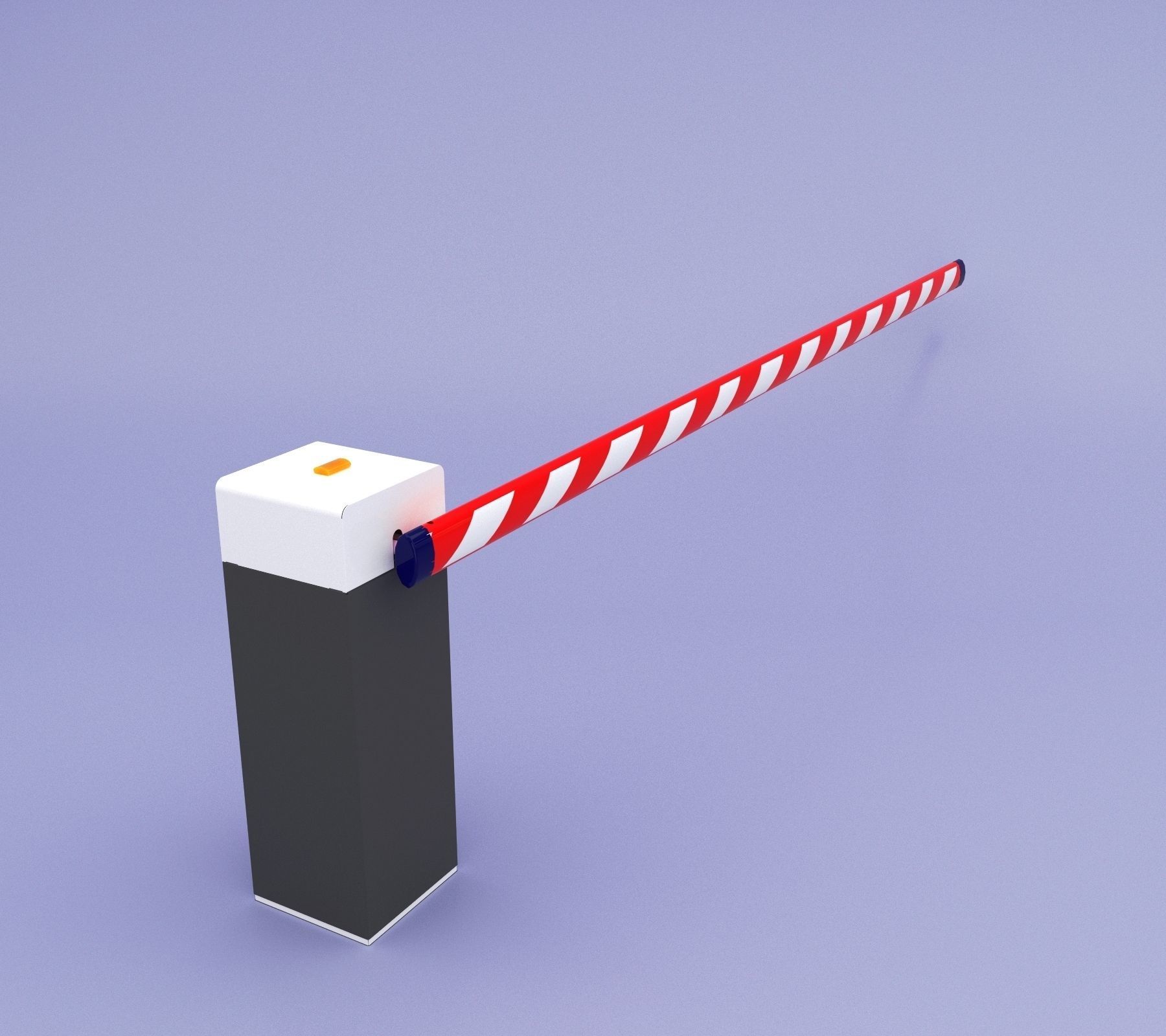 Road Barrier 3D model_1