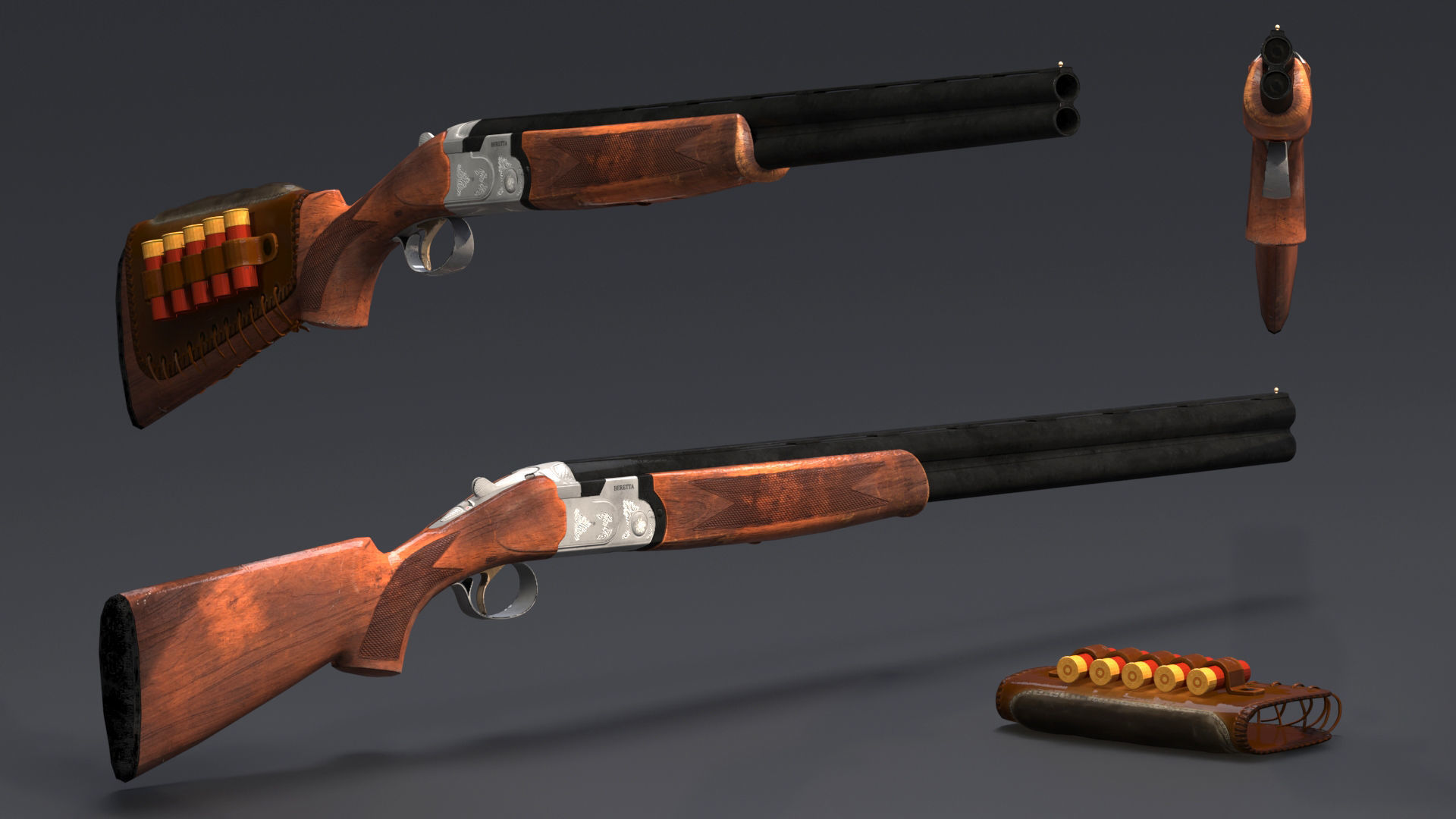 S686 Gun Low-poly 3D model Low-poly 3D model_8