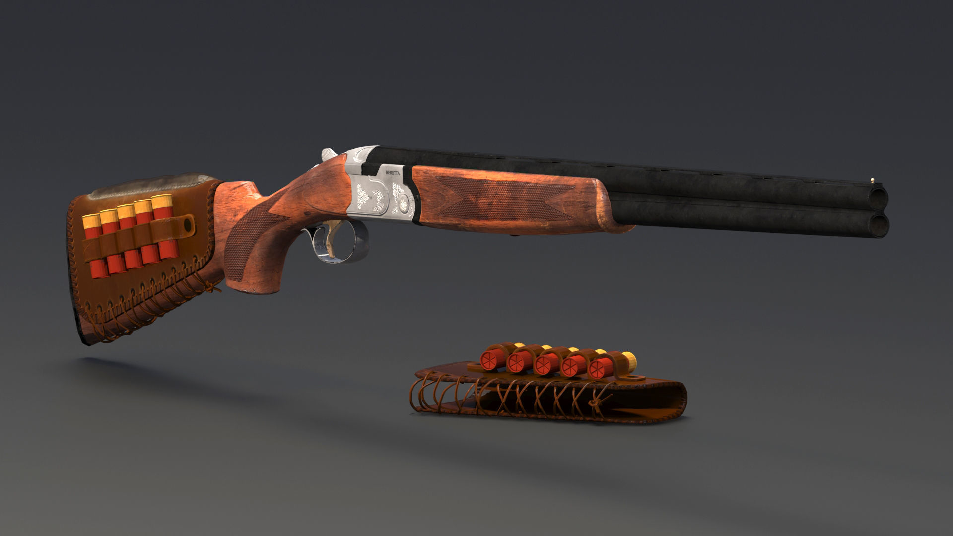 S686 Gun Low-poly 3D model Low-poly 3D model_2