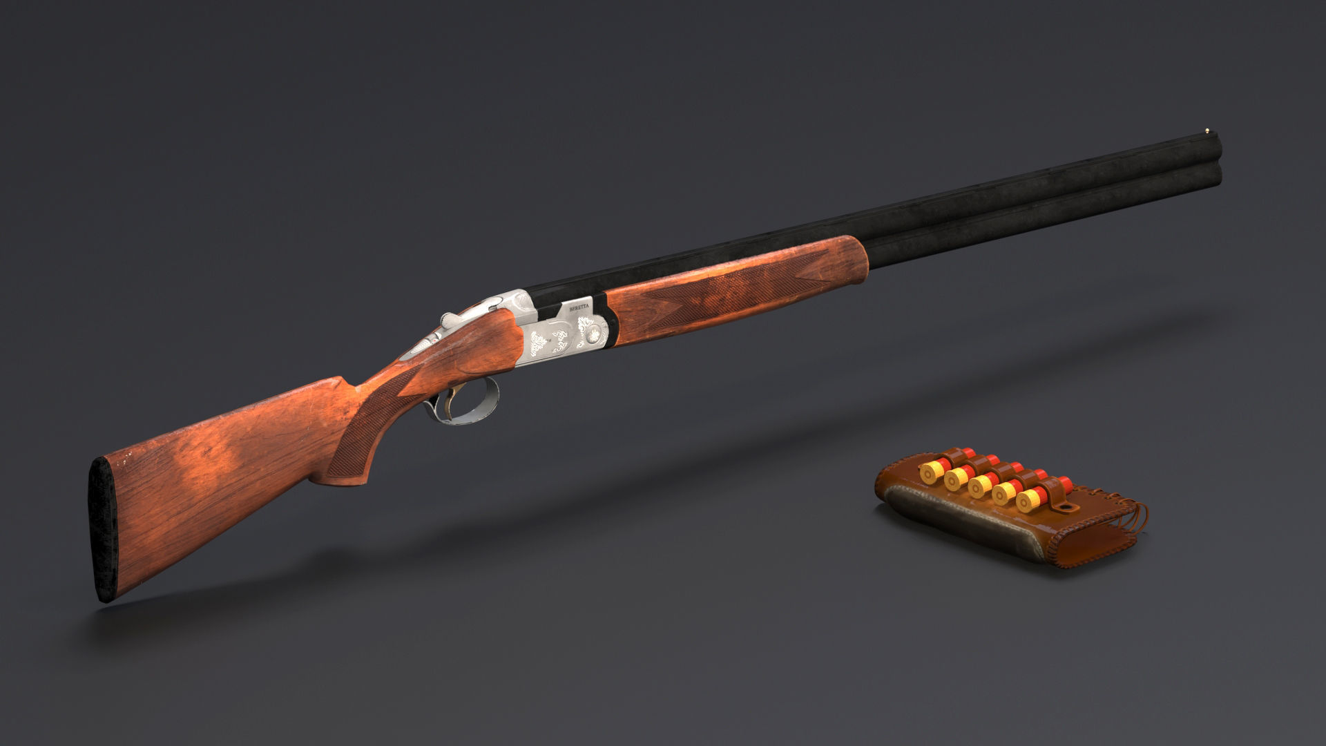 S686 Gun Low-poly 3D model Low-poly 3D model_10