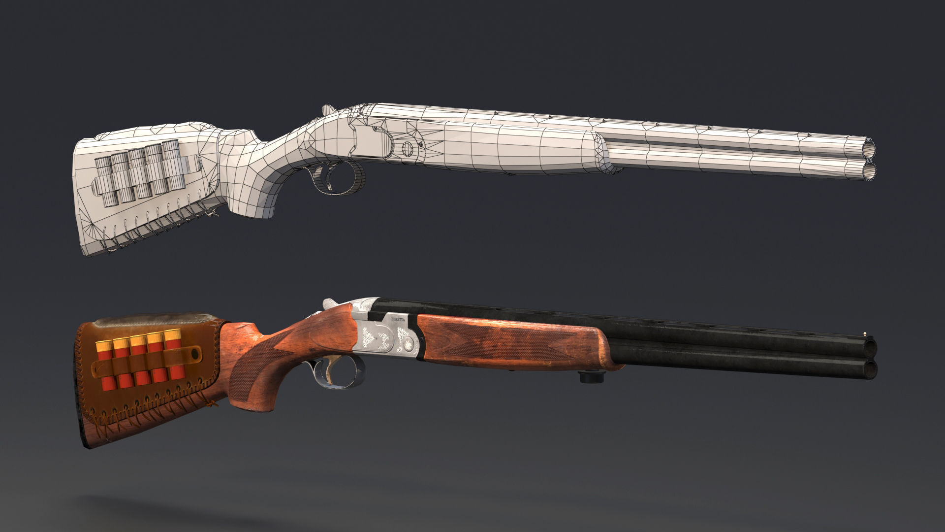 S686 Gun Low-poly 3D model Low-poly 3D model_12