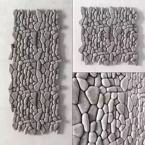 Pebble decorative panel