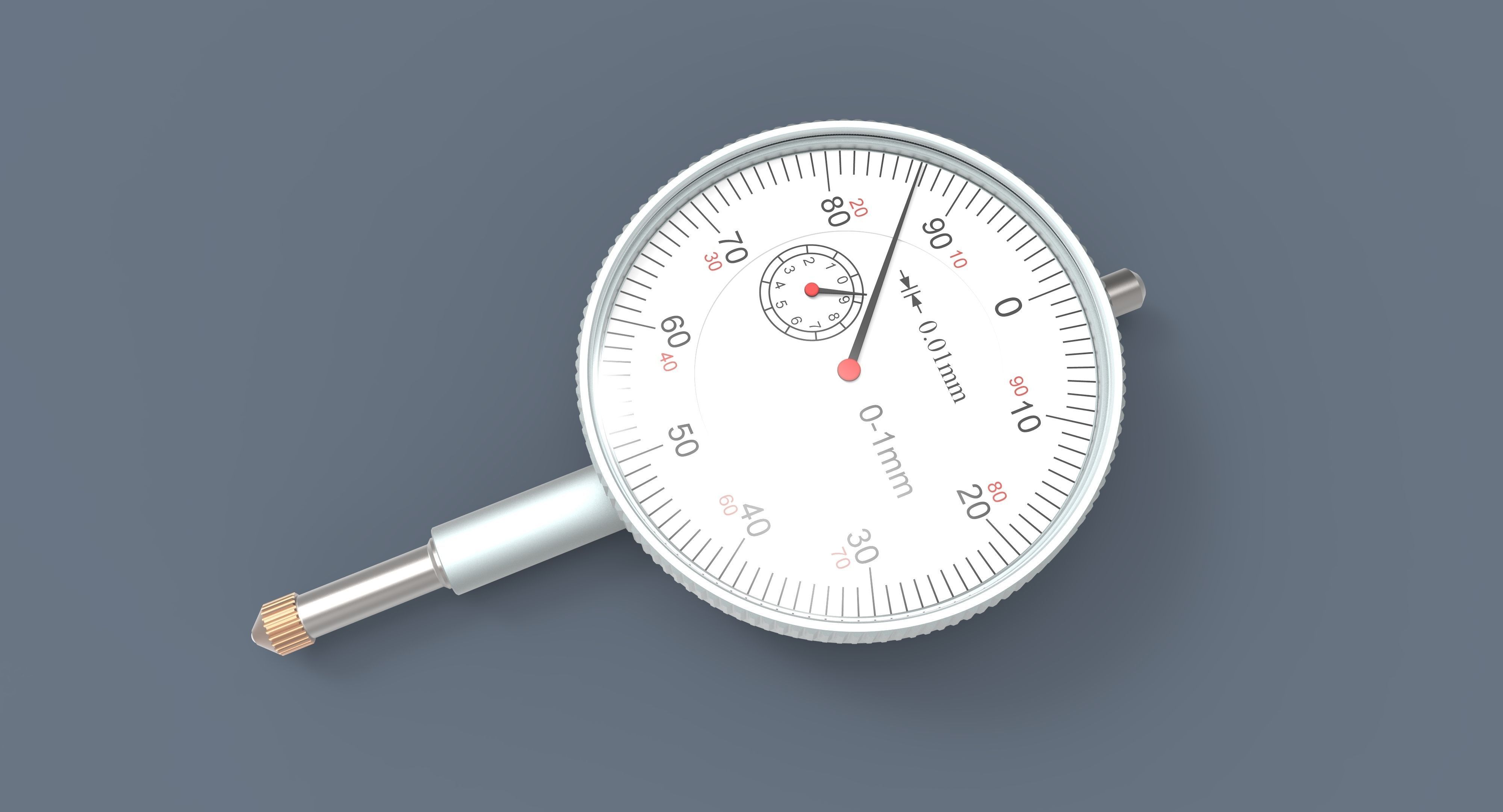 Dial indicator 3D Model SLDPRT SLDASM SLDDRW IGE IGS IGES