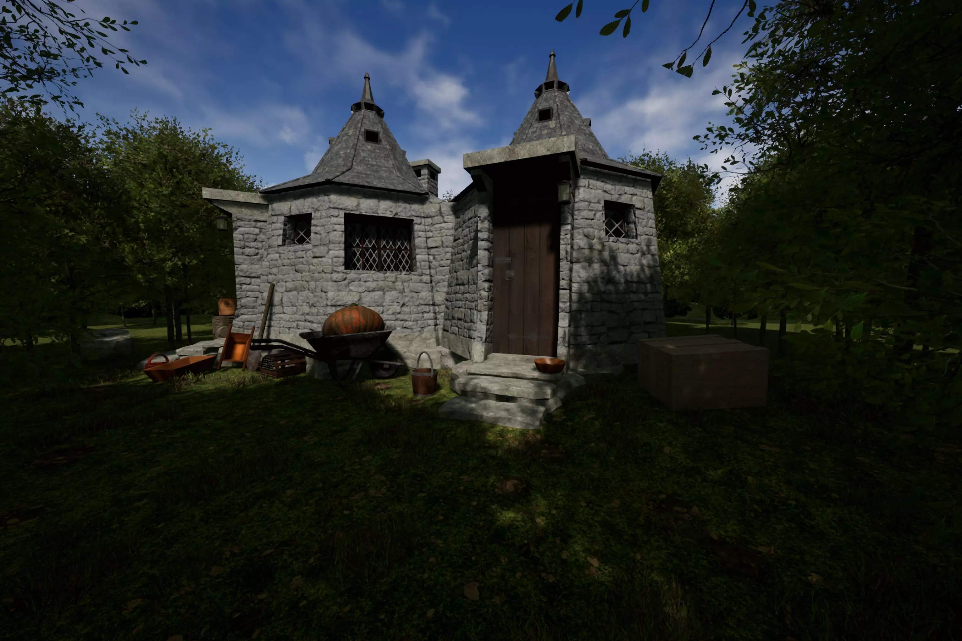 Hagrid Hut from Harry Potter Low-poly 3D model_0