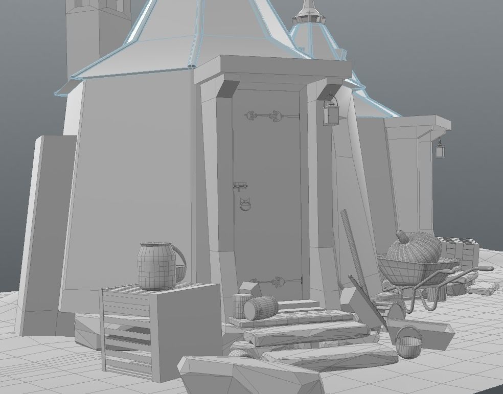 Hagrid Hut from Harry Potter Low-poly 3D model_11