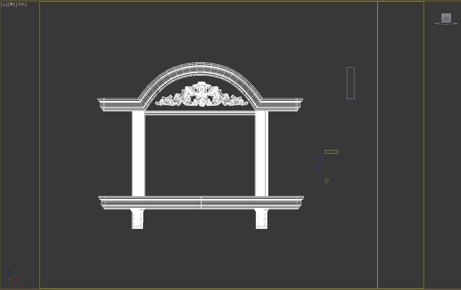 Villa exterior wall relief window frame Exterior Window 3D model 3D ...