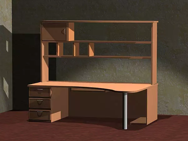 Computer desk 3D model_0