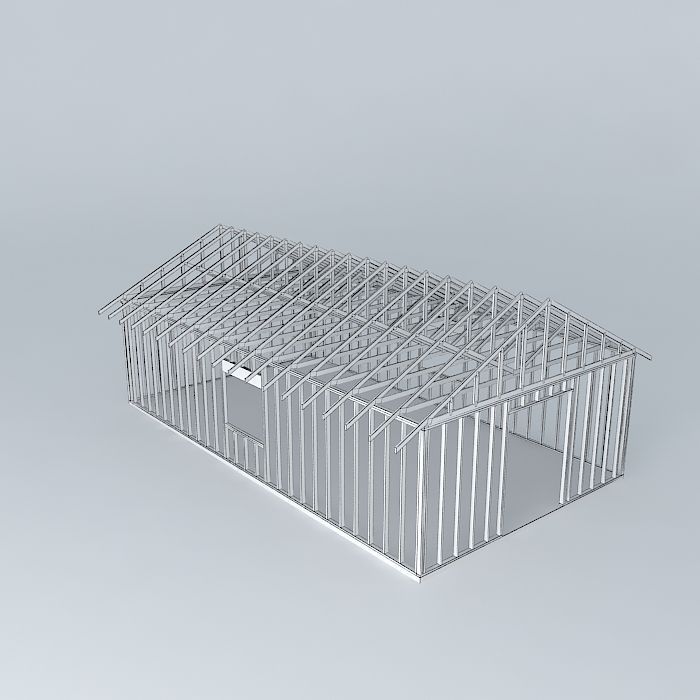 Framed House Free 3D model_3