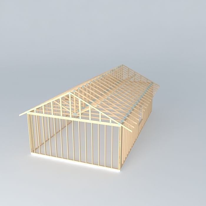 Framed House Free 3D model_1