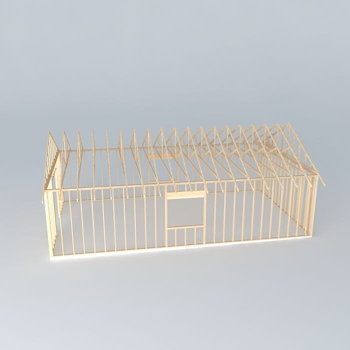 Framed House Free 3D model_2