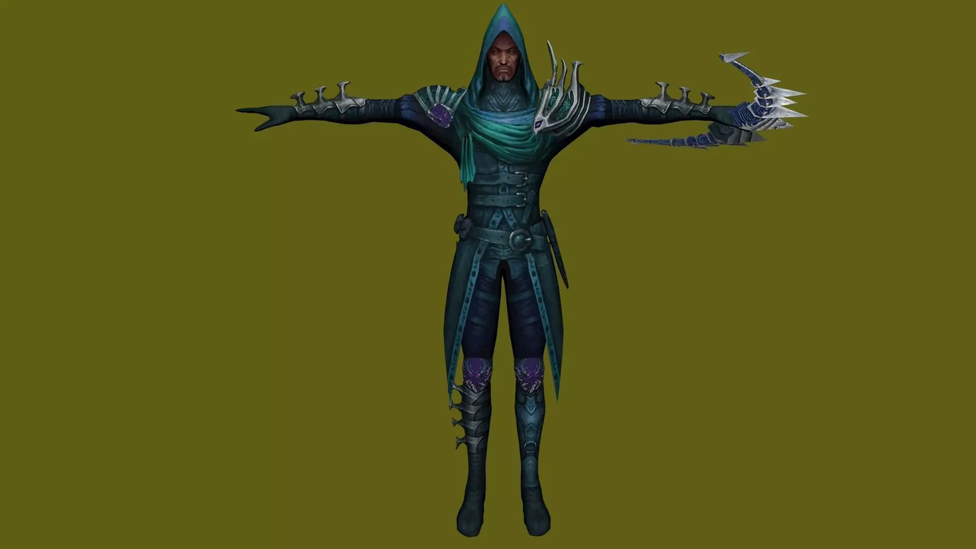 Poison Archer - 3D Warrior Character Low-poly 3D model_0