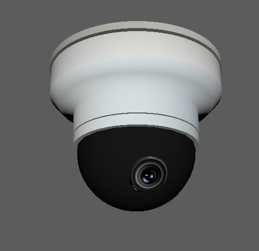 Dome Security Camera low poly  3D model