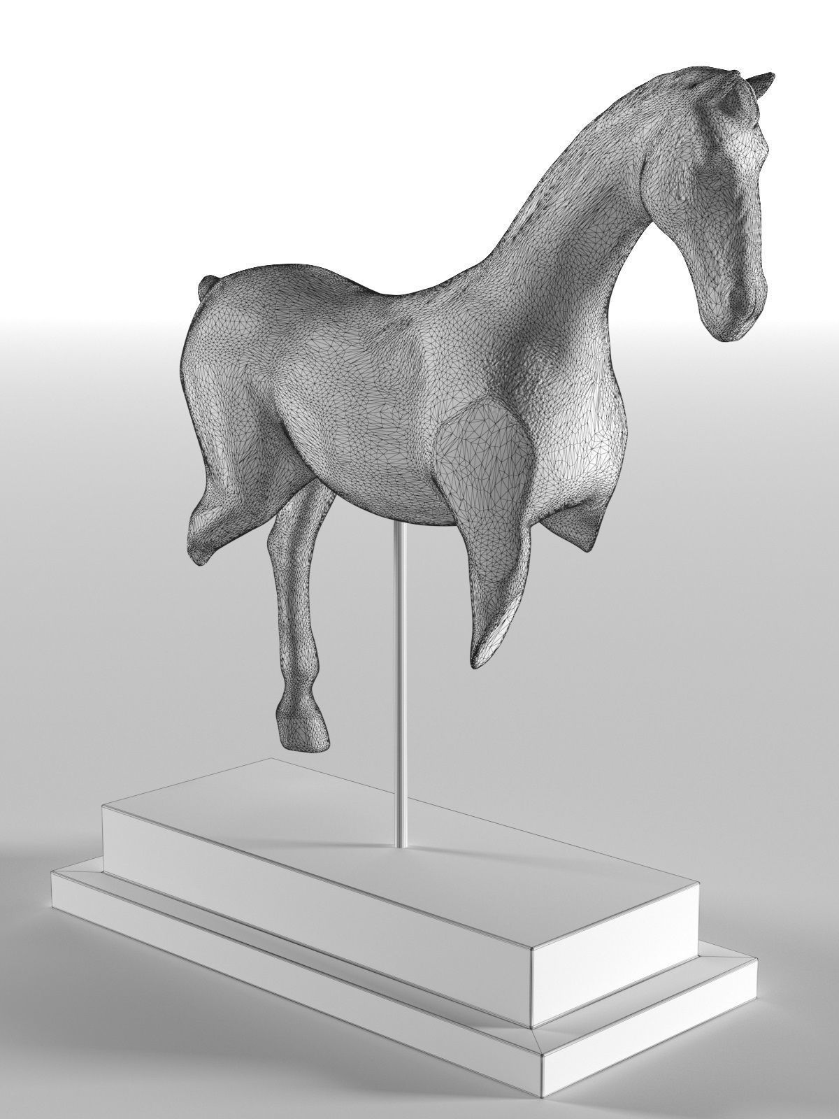 Kisber Cavalry Horse Fragment 3D model_4