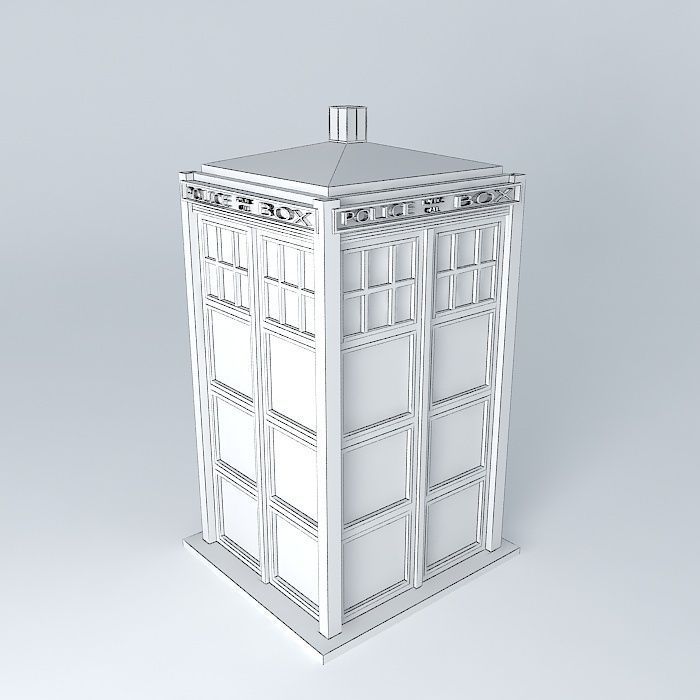 New Improved Matt Smith's TARDIS Free 3D model_4
