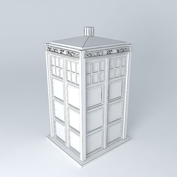 New Improved Matt Smith's TARDIS Free 3D model_3