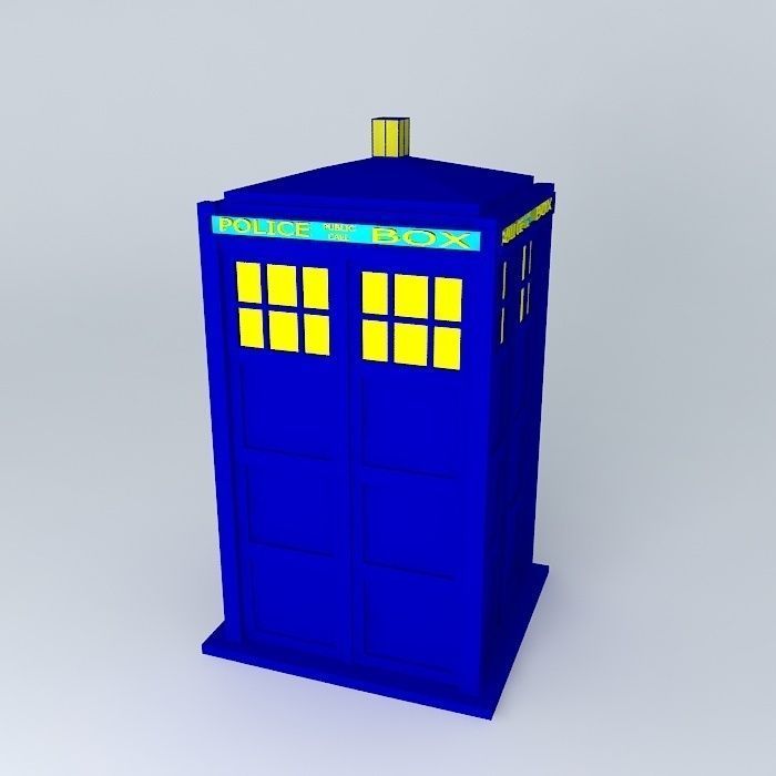 New Improved Matt Smith's TARDIS Free 3D model_1