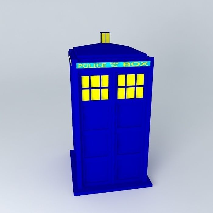 New Improved Matt Smith's TARDIS Free 3D model_2