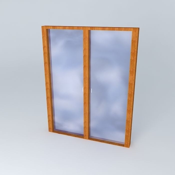 Sliding Glass Doors Free 3D model_1