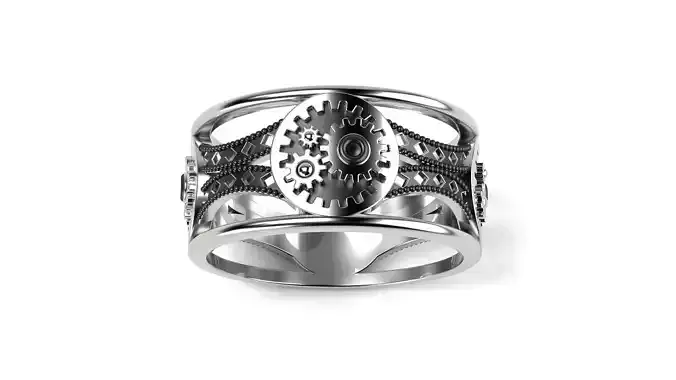 SteamPunk Men Ring 2 3D print model