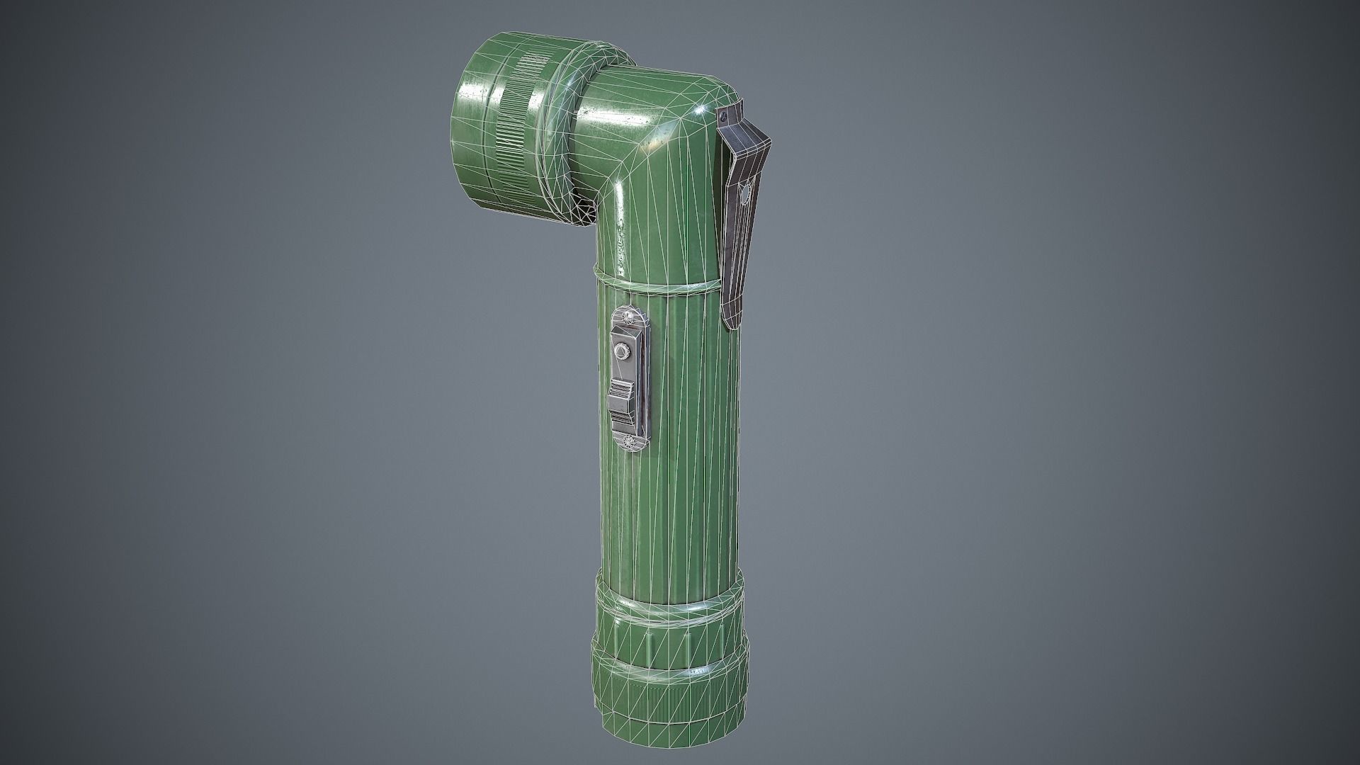 Flashlight Angle Low-poly 3D model_1