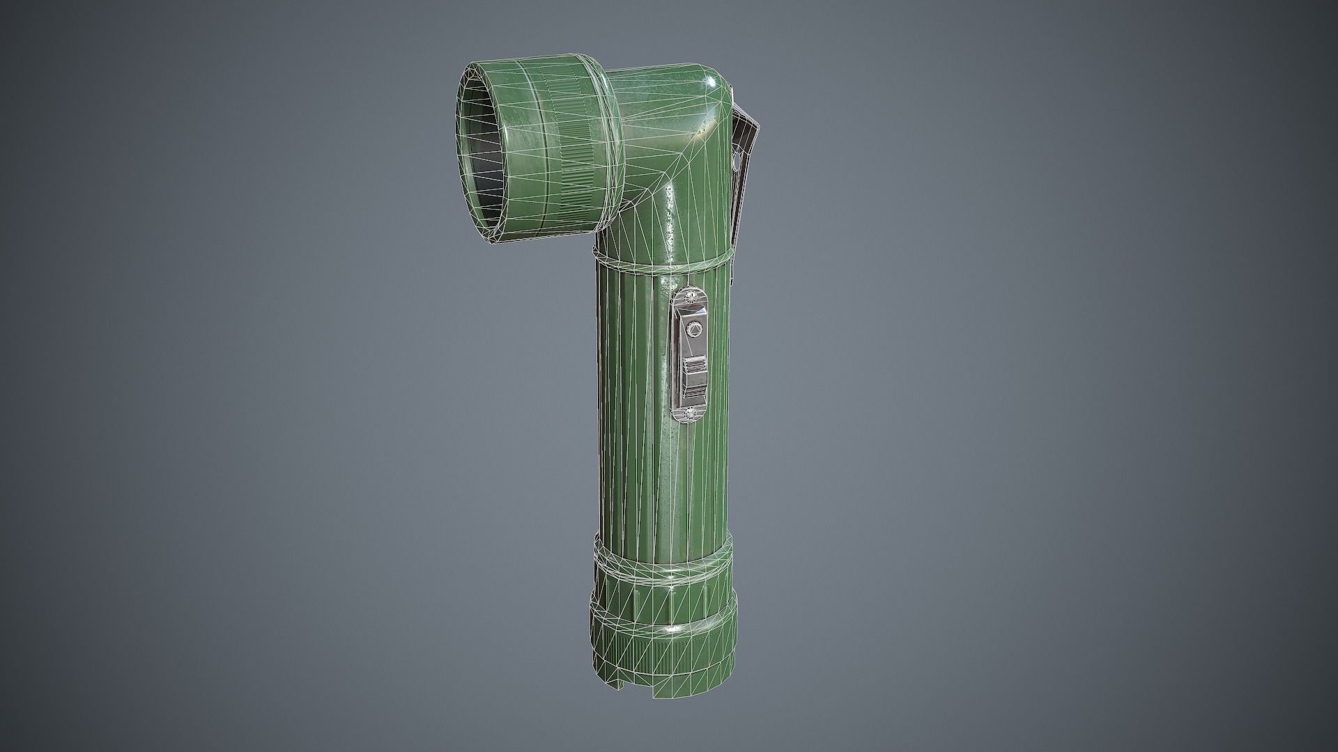 Flashlight Angle Low-poly 3D model_5
