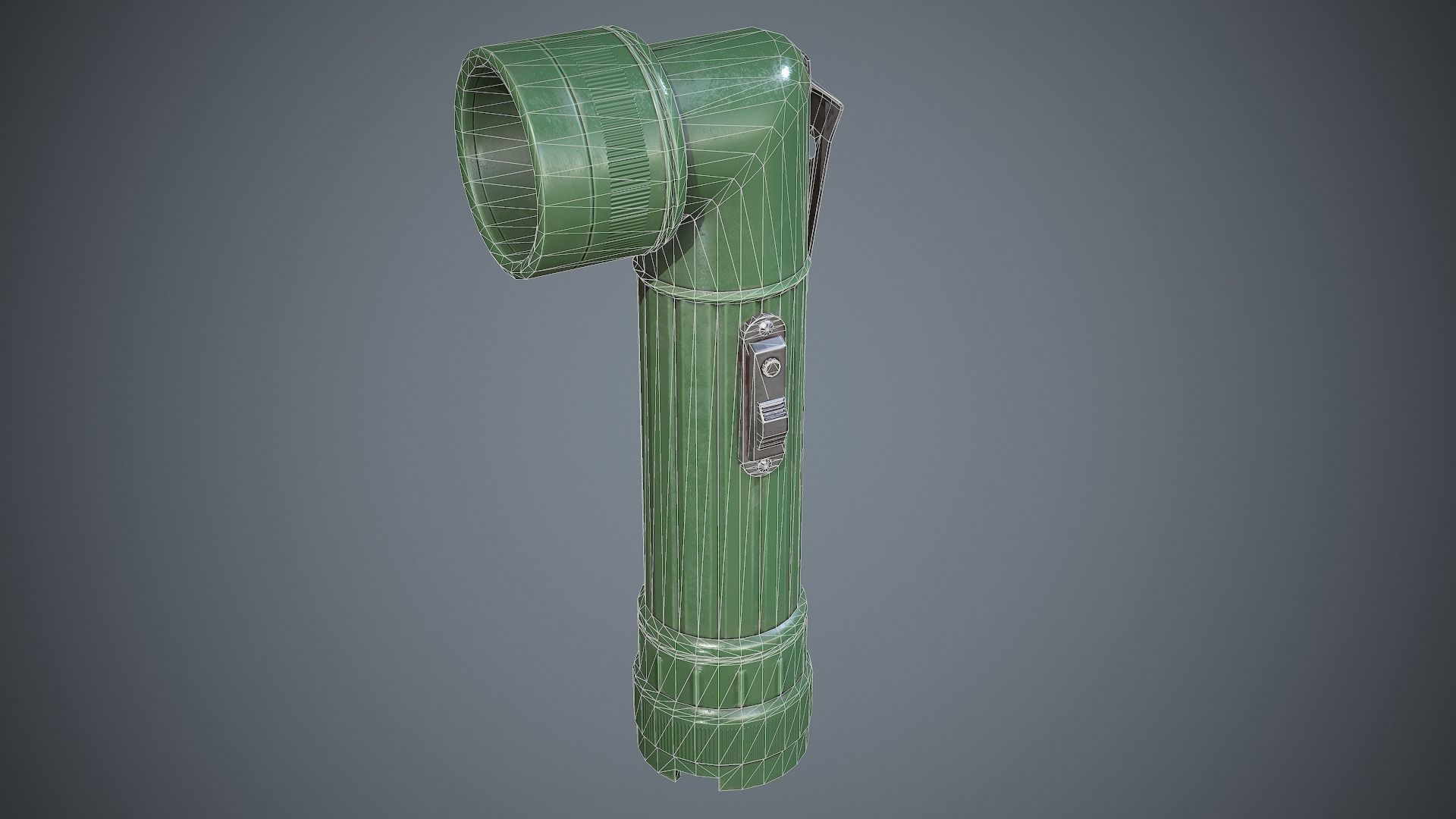 Flashlight Angle Low-poly 3D model_3