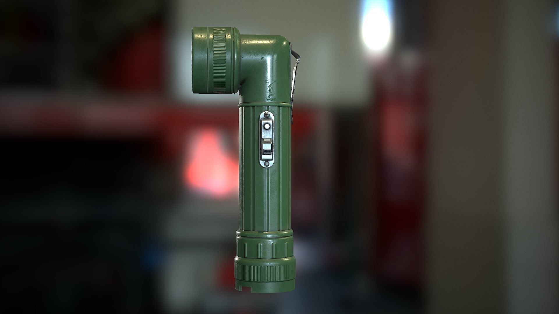 Flashlight Angle Low-poly 3D model_17
