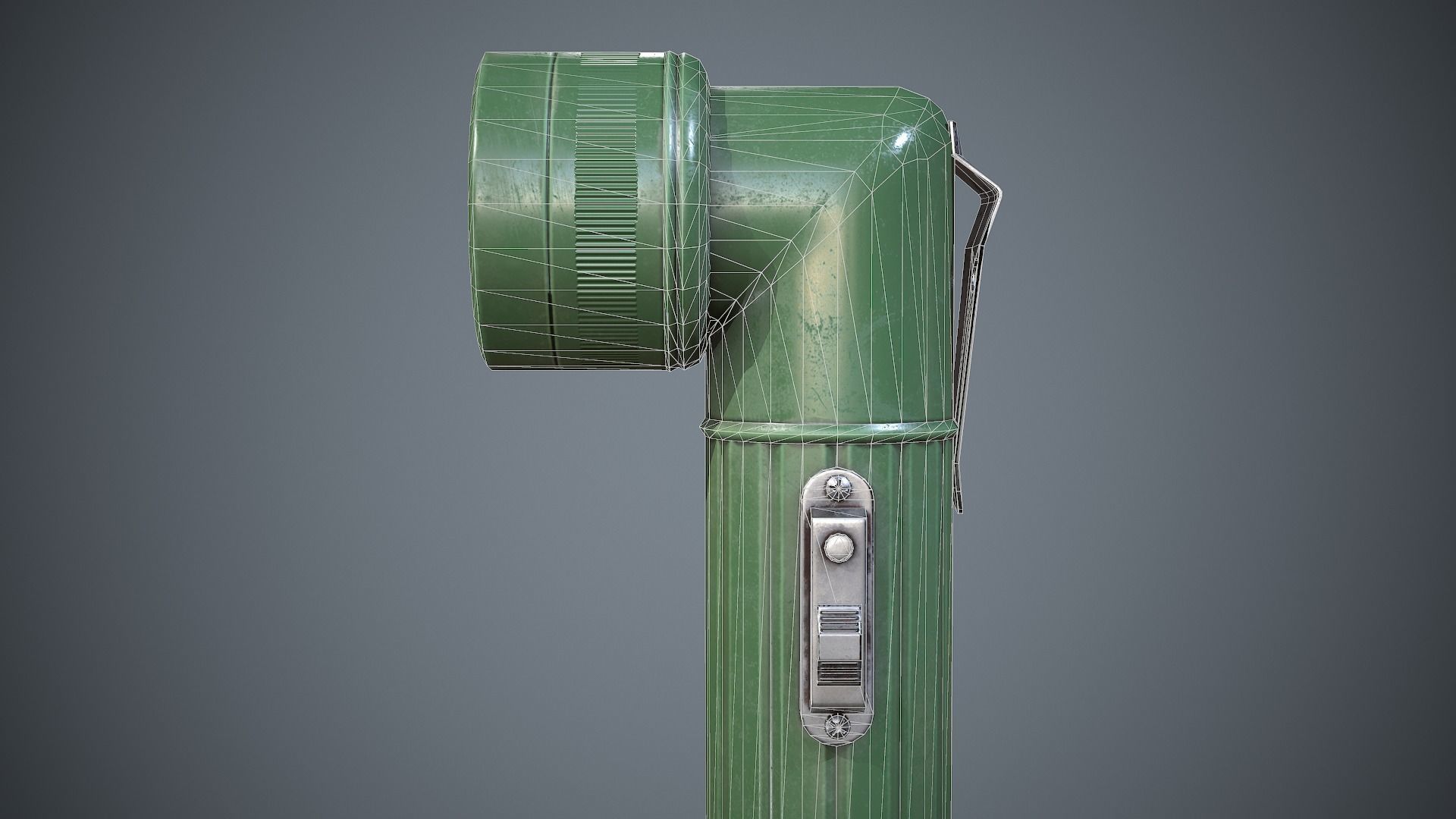 Flashlight Angle Low-poly 3D model_14