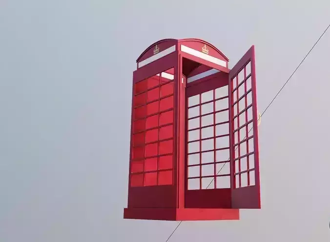 phone booth 3d model