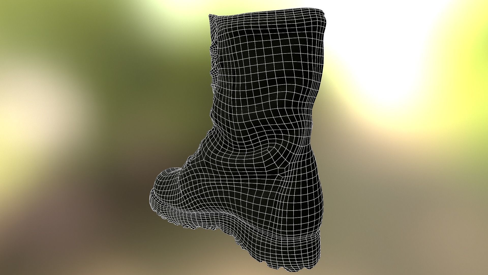 Military boot - 3 colors - low poly 3D Model Collection_23