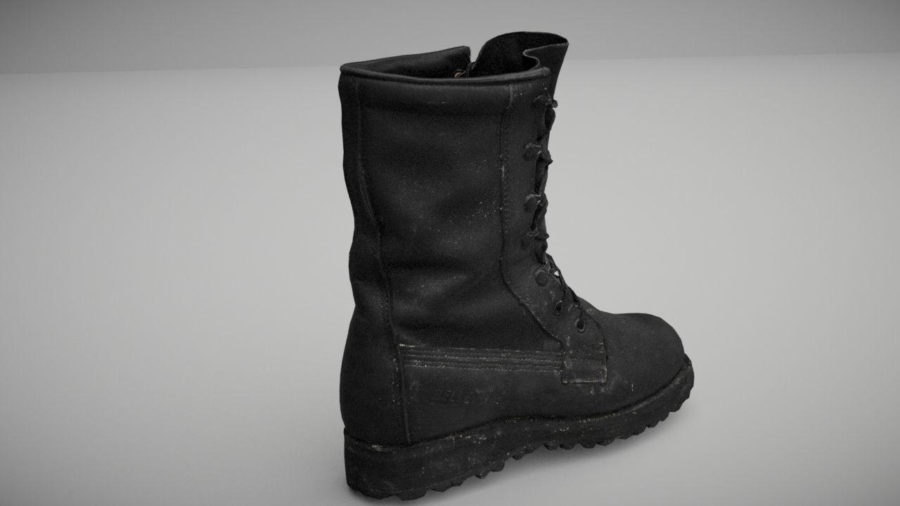 Military boot - 3 colors - low poly 3D Model Collection_10