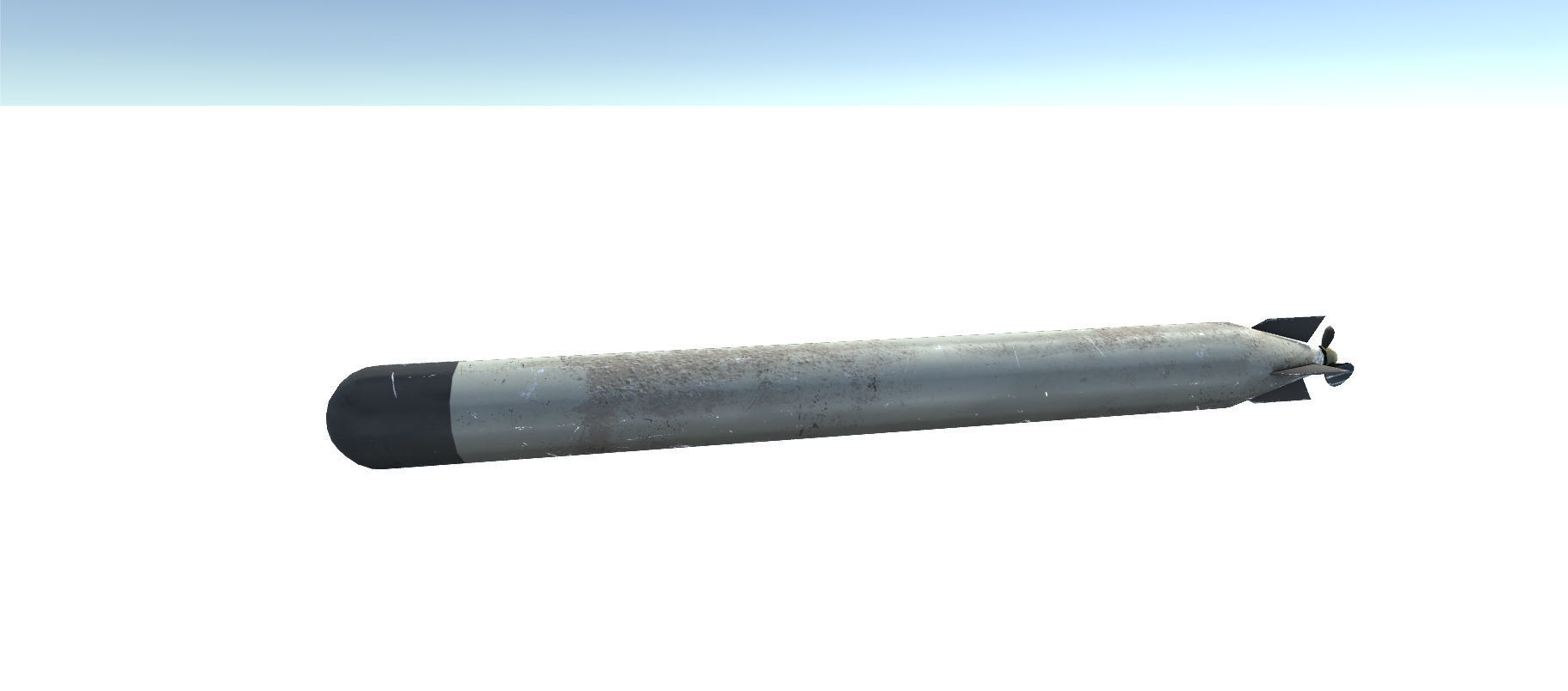 Old Submarine Low-poly 3D model_7