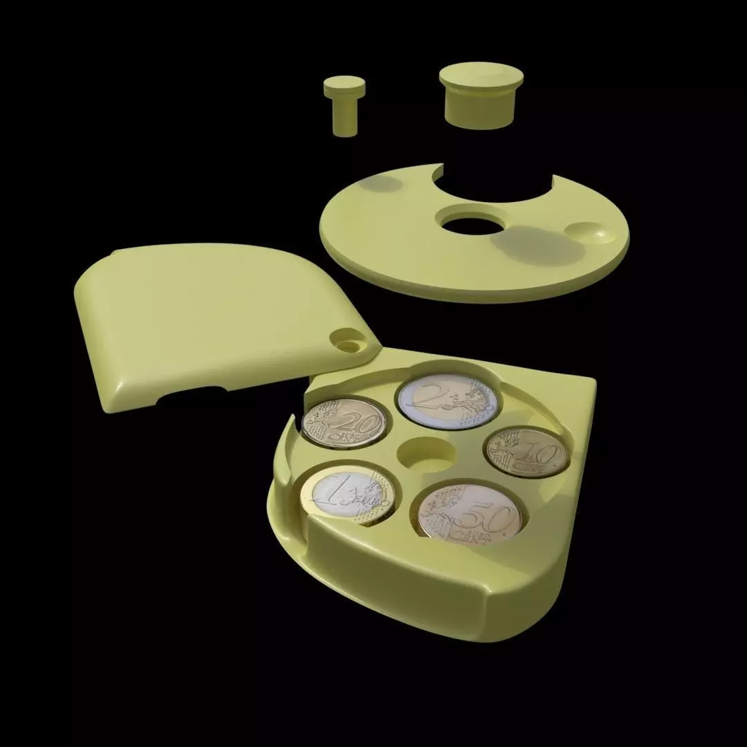 Pouch with coin selector - 3d print 3D print model