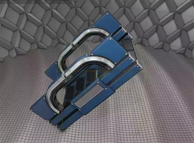 Sci-Fi Stairs - 3 - Blue Version 