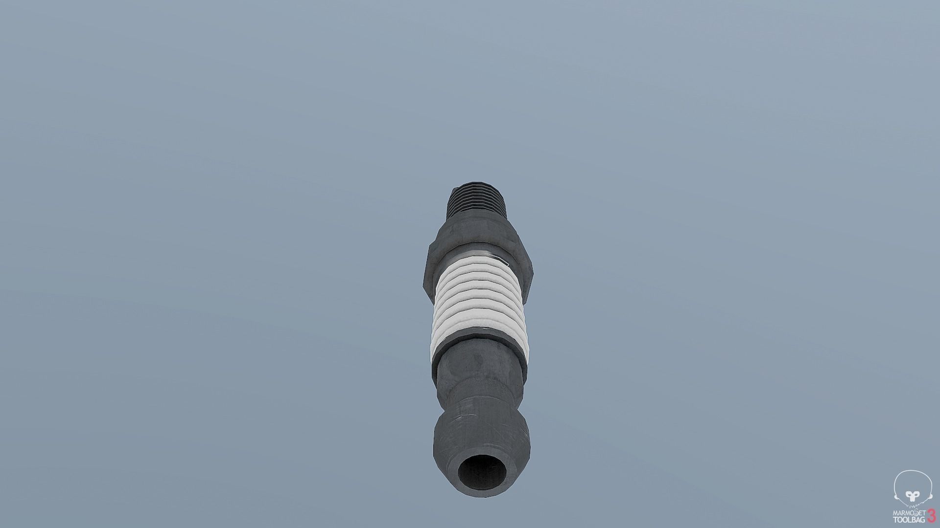 Used Spark Plug Low-poly 3D model_5
