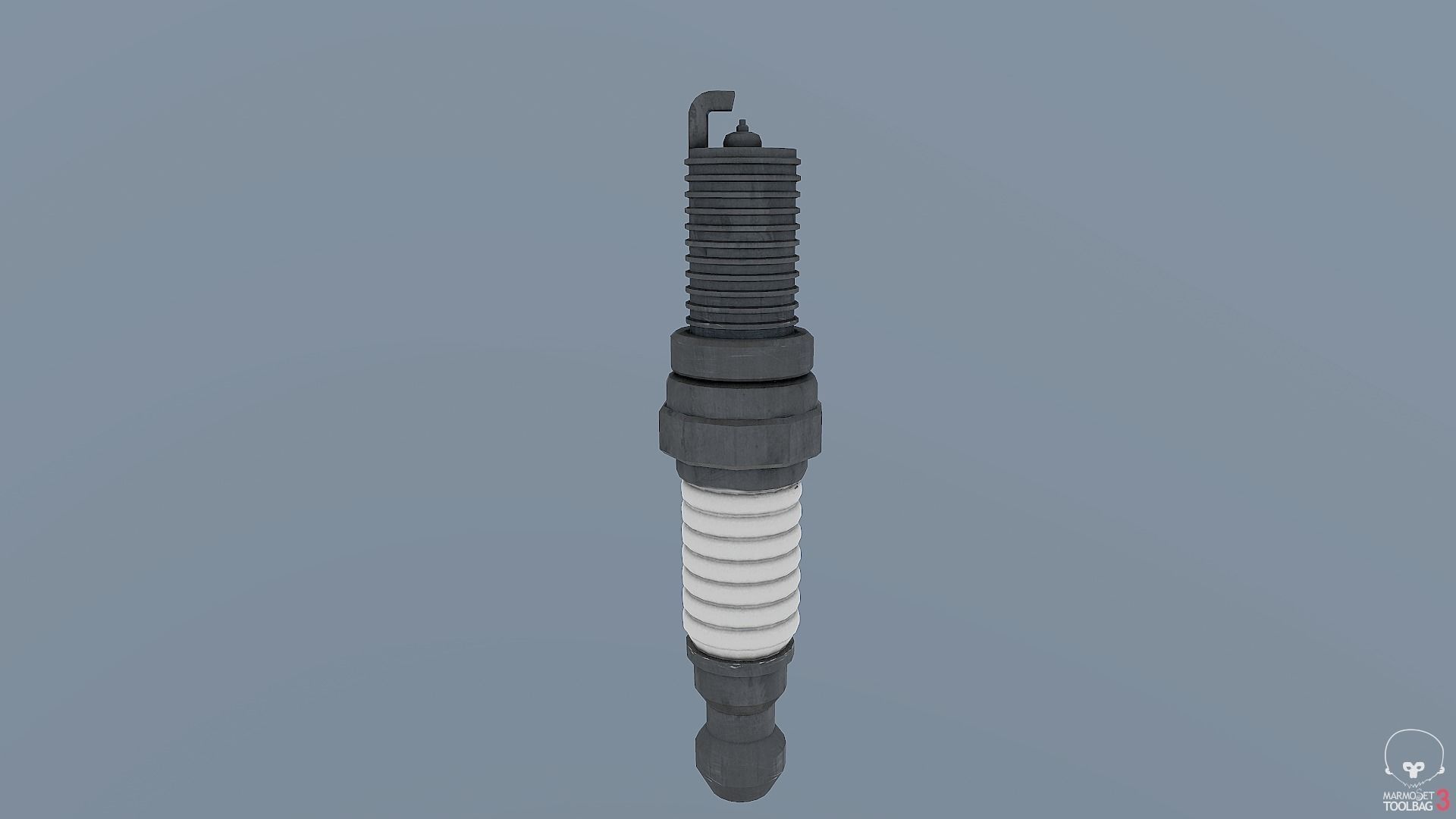 Used Spark Plug Low-poly 3D model_4