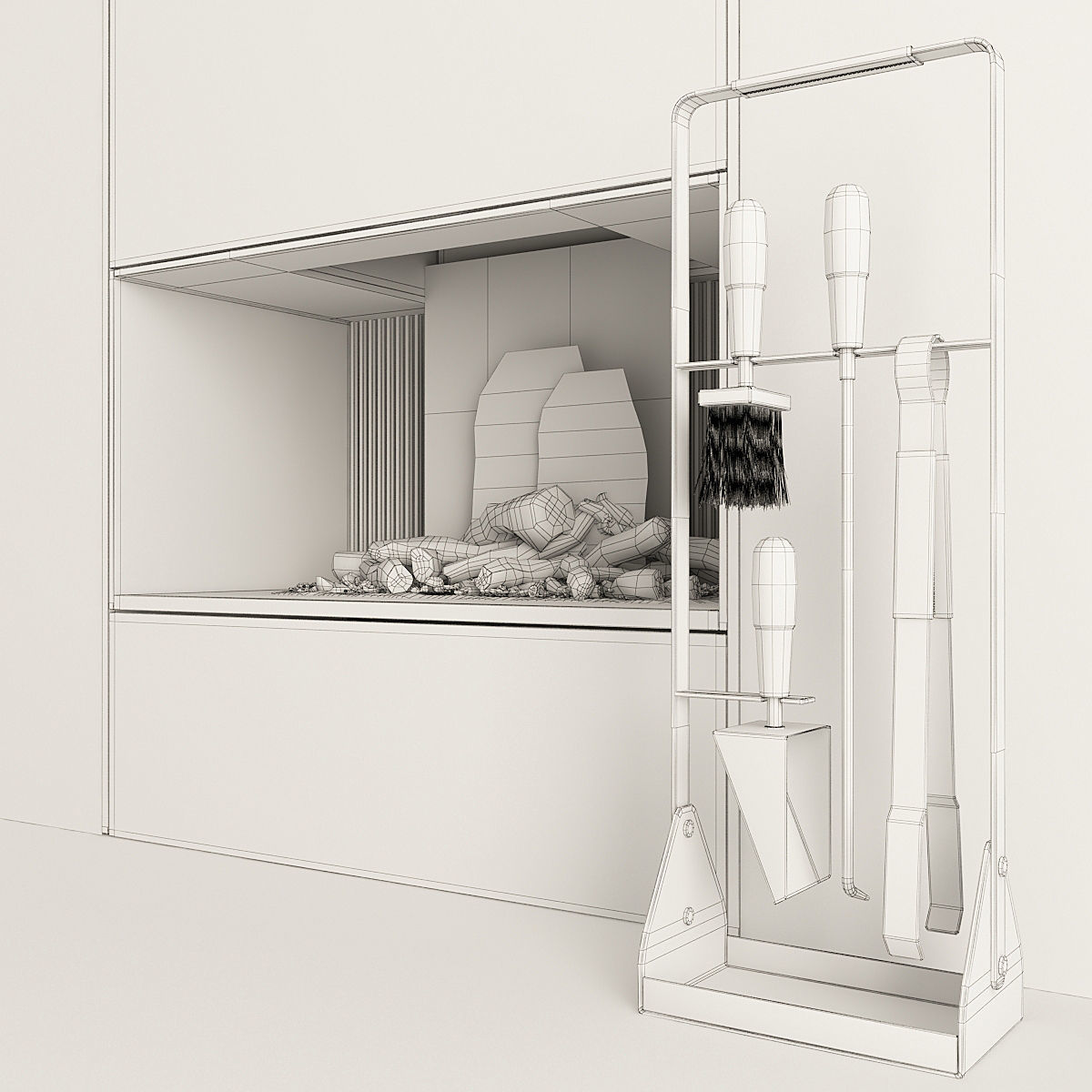  Fireplace Modern 35 3D model_11